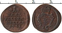Продать Монеты Саксен-Кобург-Саалфелд 1 геллер 1755 Медь