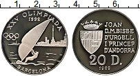 Продать Монеты Андорра 20 динерс 1989 Серебро