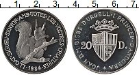 Продать Монеты Андорра 20 динерс 1984 Серебро