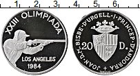 Продать Монеты Андорра 20 динерс 1984 Серебро