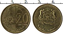 Продать Монеты Марокко 20 сантим 2012 Латунь