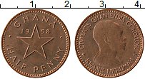 Продать Монеты Гана 1/2 пенни 1958 Бронза