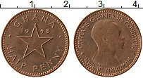 Продать Монеты Гана 1/2 пенни 1958 Бронза