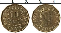 Продать Монеты Сейшелы 10 центов 1971 Латунь