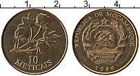 Продать Монеты Мозамбик 10 метикаль 1994 сталь покрытая латунью