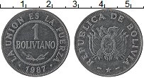 Продать Монеты Боливия 1 боливиано 2001 Медно-никель