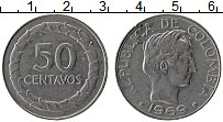 Продать Монеты Колумбия 50 сентаво 1969 Медно-никель