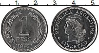 Продать Монеты Аргентина 1 песо 1962 Сталь покрытая никелем