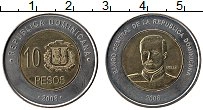 Продать Монеты Доминиканская республика 10 песо 2005 Биметалл