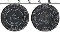 Продать Монеты Боливия 2 боливиано 2010 Медно-никель