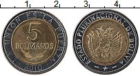 Продать Монеты Боливия 5 боливан 2001 Биметалл