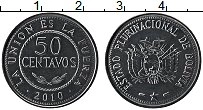 Продать Монеты Боливия 50 сентаво 2010 Медно-никель