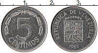 Продать Монеты Венесуэла 5 сентим 1986 Медно-никель