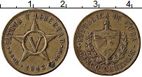 Продать Монеты Куба 5 сентаво 1943 Медь