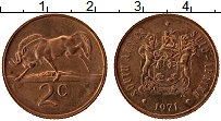 Продать Монеты ЮАР 2 цента 1968 Медь