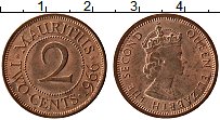 Продать Монеты Маврикий 2 цента 1967 Медь