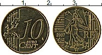 Продать Монеты Франция 10 евроцентов 2007 Латунь