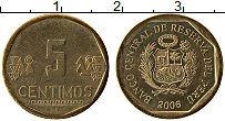 Продать Монеты Перу 5 сентим 2002 Медно-никель