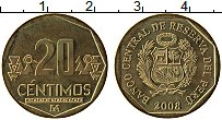 Продать Монеты Перу 20 сентим 1996 Латунь