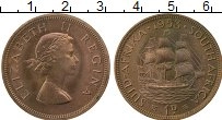 Продать Монеты ЮАР 1 пенни 1953 Медь