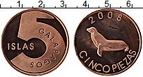 Продать Монеты Галапагосские острова 5 пизас 2008 Медь