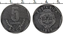 Продать Монеты Коста-Рика 5 колон 1989 Медно-никель