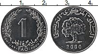 Продать Монеты Тунис 1 миллим 2000 Алюминий