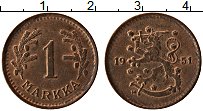 Продать Монеты Финляндия 1 марка 1951 Медь