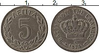 Продать Монеты Греция 5 лепт 1894 Медно-никель