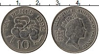 Продать Монеты Гернси 10 пенсов 1992 Медно-никель