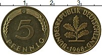 Продать Монеты ФРГ 5 пфеннигов 1995 Латунь