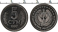 Продать Монеты Узбекистан 5 сомов 1997 Медно-никель