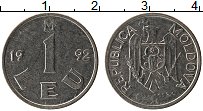 Продать Монеты Молдавия 1 лей 1992 Медно-никель