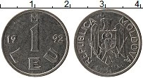 Продать Монеты Молдавия 1 лей 1992 Сталь