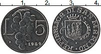 Продать Монеты Сан-Марино 5 лир 1989 Алюминий