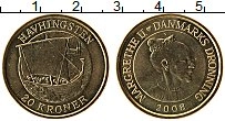 Продать Монеты Дания 20 крон 2008 Латунь