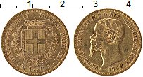 Продать Монеты Сардиния 20 лир 1858 Золото