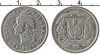 Продать Монеты Доминиканская республика 25 сентаво 1961 Серебро
