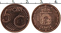 Продать Монеты Латвия 5 евроцентов 2014 сталь с медным покрытием
