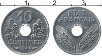 Продать Монеты Франция 10 сантим 1941 Цинк
