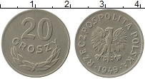 Продать Монеты Польша 20 грош 1949 Медно-никель