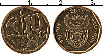 Продать Монеты ЮАР 10 центов 2010 сталь с медным покрытием