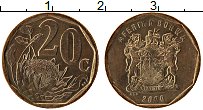 Продать Монеты ЮАР 20 центов 2000 сталь с медным покрытием