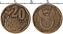 Продать Монеты ЮАР 20 центов 2009 сталь с медным покрытием