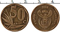 Продать Монеты ЮАР 50 центов 2008 сталь с медным покрытием