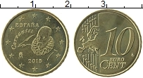 Продать Монеты Испания 10 евроцентов 2012 Латунь
