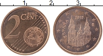 Продать Монеты Испания 2 евроцента 2012 сталь с медным покрытием