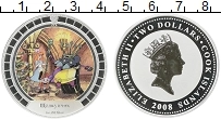 Продать Монеты Острова Кука 2 доллара 2008 Серебро