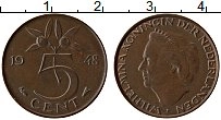 Продать Монеты Нидерланды 5 центов 1948 Бронза