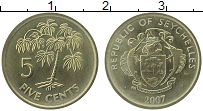 Продать Монеты Сейшелы 5 центов 2003 Латунь